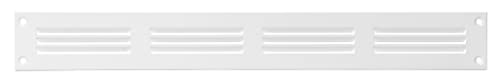 400x50mm Blanc Métal Grille de Ventilation - Grille D'aération avec Moustiquaire