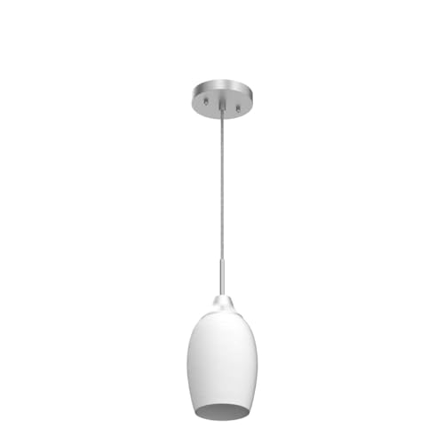 Image of Viinew Mini Glass Pendant Light,1-Pack White Swirl Glass Hanging Light