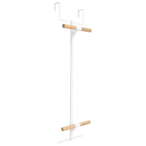 XYDHQS Cabide de mochila sobre a porta para armário ou quarto, rack de armazenamento de metal, suporte de mochila de 2 camadas para torre doméstica, fácil instalação acima da porta, organizador de