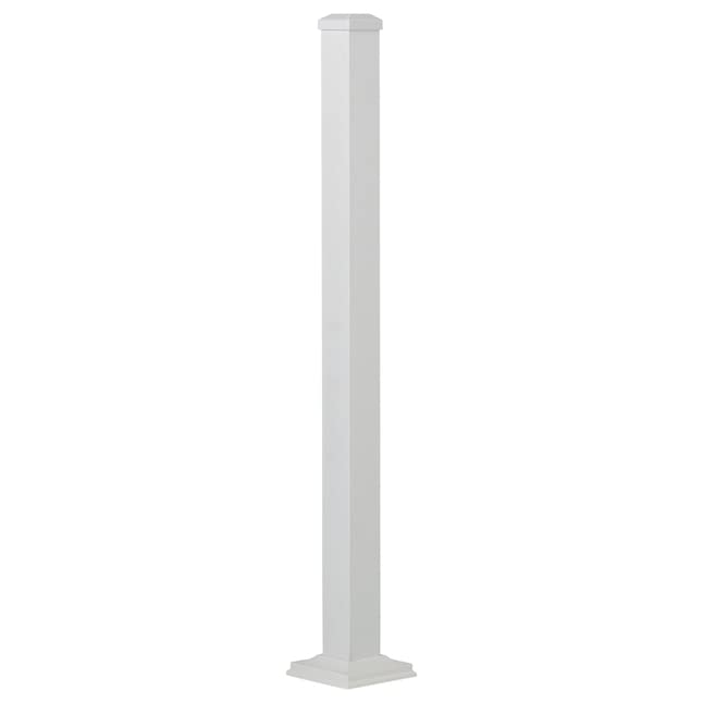 Deckorators Poste de cubierta de aluminio blanco texturizado de 3 pulgadas x 3 pulgadas x 4 pies