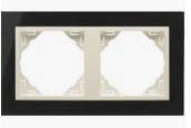 Cadre double Logus Efapel pour remplacer une plaque usée finition granite