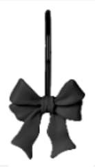 Sunlit Cute Bow Knot Shower Curtain Hooks, Home Decorative Shower Curtain Rings for Bathroom, Resin Shower Curtain Hangers Bathroom Accessories, Set of 12, Black