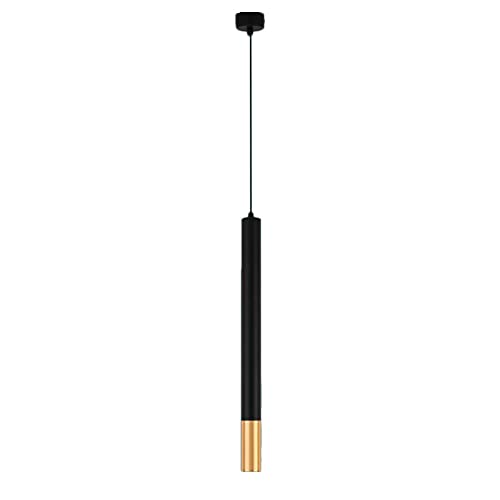 Lampe suspendue single 3 tubes RAGGZZ lustre plafonnier LED noir lumière neutre 60cm