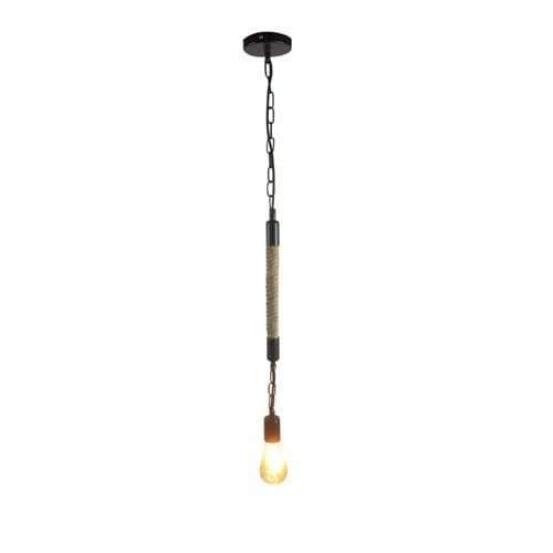 Lámpara colgante de cáñamo rústica para decorar negocios u hogar