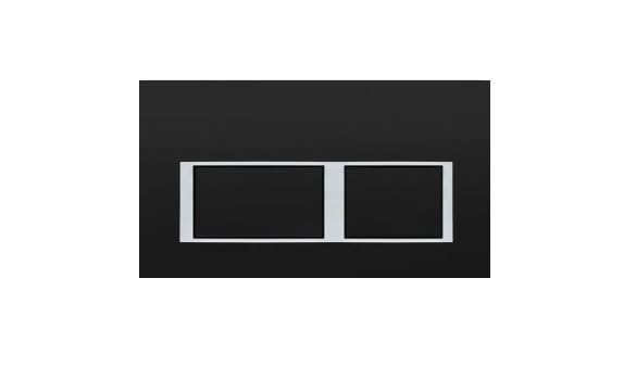 Wall Hung Toilet Rimless Pan 1.12m Concealed Cistern Frame WC Plate Soft Close Seat Options (Flush Plate Black)