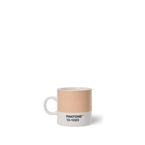 Pantone Porcelain Espresso Cup, Thick-Walled, Dishwasher Safe, 120 ml, COY 2024 - Peach Fuzz 13-1023