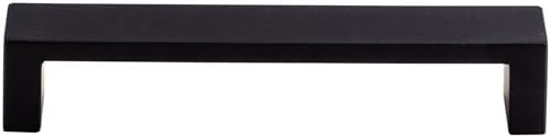 Top Knobs TK251BLK Sanctuary II Collection 5" Modern Metro Pull, Flat Black