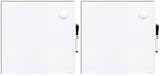 U Brands Magnetic Square Dry Erase Board, 14 x 14 Inches, Frameless (460U00-04) (Pack of 2)