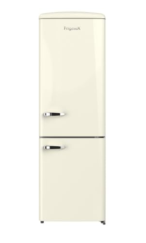 FrigeluX Réfrigérateur Combiné Rétro Vintage Crème 330 L CBNF330RCD