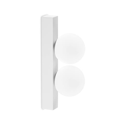Image of Ideal Lux Ping Pong 2 Light Wall Lamp White 500Lm 3000K