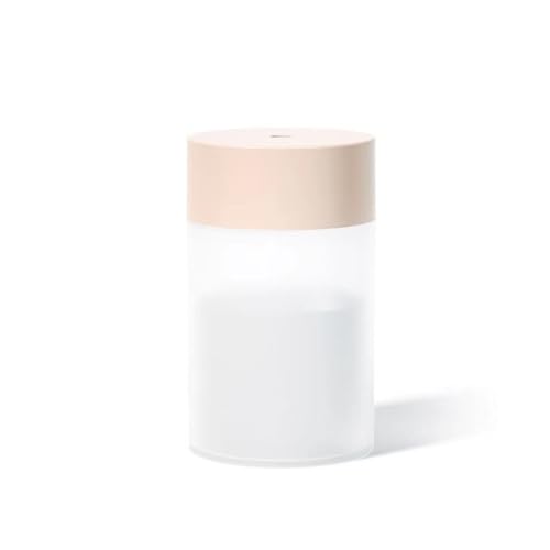 Humidificador de aire de 260 ml, difusor ultrasónico, difusor de fragancia para oficina y hogar con lámpara nocturna LED (rosa)