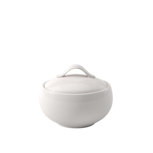 Villeroy & Boch New Cottage Basic Sugar Bowl, 15 oz, Height: 2.5 in, Premium Porcelain, Made in Germany, Creamy White by Villeroy & Boch - Used condition - US$22.91
