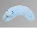 Angel Dear Curved Pillow, Blue Hippo