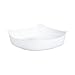 Luminarc - Plat carré Blanc Smart Cuisine Carine 250°C - Plat à Four en Verre Innovant - Léger et Extra-Résistant - Nettoyage Facile - Fabrication en France - Dimensions 26x26 cm