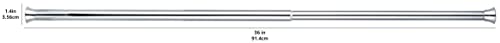 Image of AmazonBasics 1 inchW Double Extendable Tension Curtain Rods with Square Finials Set, 36 inch to 72 inch, Nickel & AmazonBasics Shower Adjustable -Length Curtain Tension Rod - 24-36 inch, Chrome