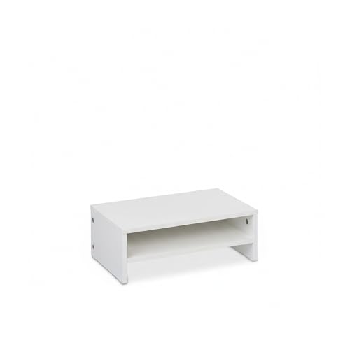 Elevador pantalla ordenador para escritorio con compartimento de madera Relaxdays 7