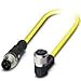 Phoenix Contact 1424977 Sensor/Actuator Cables SAC-4P-MS/ 5,0-547/ FR SCO BK, 4 pos Plug Straight M12 to Socket Angled M12, 5m