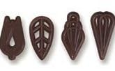 Dobla Victory Assortment Chocolate Decor, 4 Designs, 315 Count, Finest Dark Belgian Chocolate