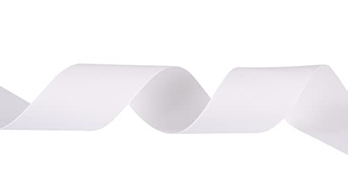 Fondersy 38mmX 91M Solid Grosgrain Ribbon for Gift Wrapping Parties Wedding Decoration, Crafts Sewing(White) - Image 3