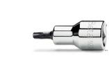 Beta 920RTX 20 - Chiavi a bussola maschio per viti con impronta tamper resistant Torx, con attacco quadro femmina 1/2" cromate - inserti bruniti