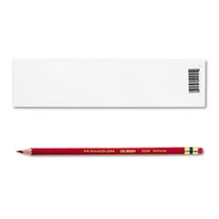 Col-Erase Pencil w/Eraser, Carmine Red Lead/Barrel, Dozen