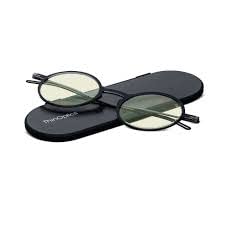ThinOptics Manhattan Blue-Light Blocking Computer Reading Glasses and Milano Aluminum Case, Black Frames/Blue Light Filtering