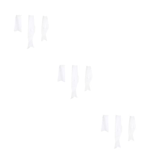 BESTonZON 3 Series Pancarta De Carpa En Blanco Banderas De Dirección Del Viento Mangas De Viento De Pescado Colgantes Bandera Decorativa De Pescado Vistoso Exterior Paño 3 Piezas*3