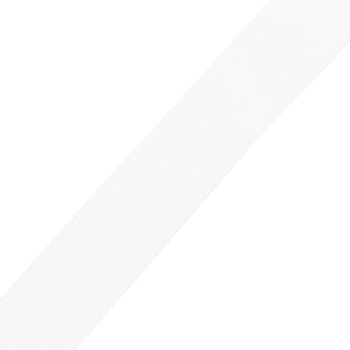 Mandala Crafts Wide 2 Inch White Elastic Bands Spool for Pants Waistbands Sewing and DIY Crafts, 25 YD Stretchy Flat Fabric Strap Knit Elastic Band for Wig