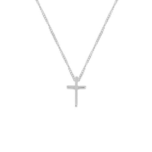 Collier croix véritable pour femme pendentif ras du cou en argent massif