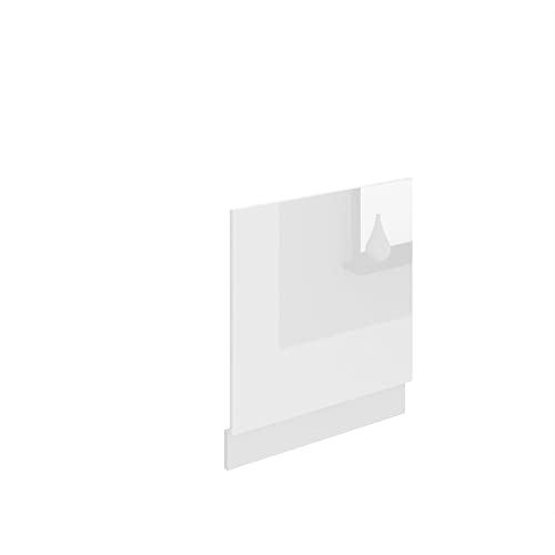 Belini Panneau avant pour lave-vaisselle PO. Panneau avant pour lave-vaisselle 60 cm de large. Façade pour lave-vaisselle sans poignée, blanc brillant