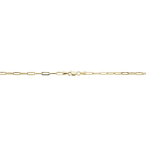 10k Yellow Gold Paperclip Link Chain Bracelet (2.5 mm, 7 inch) | Minimalist Jewelry for Women4