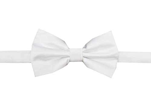 Image of Tie Studio Mens Formal Solid Bow tie | Satin | Microfiber | Standard Size | Premium fabric | Superior Clip Hold | Packaging - Box | Colour - Black Bow Tie (Set of 1)
