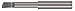 Micro 100 HBBC-3601000-004 Boring Tool - Helical Back Rake.340" Min Bore Dia, 1" Max Bore Depth.180" Offset.004" Radius.320" Neck Dia, 3/8" Shank Dia, 2-1/2" OAL, Uncoated
