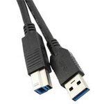 3023003-01M, Cable Assembly 1m USB 3.0 Type A to USB 3.0 Type B 9 to 9 POS M-M 24-30AWG (5 Items)