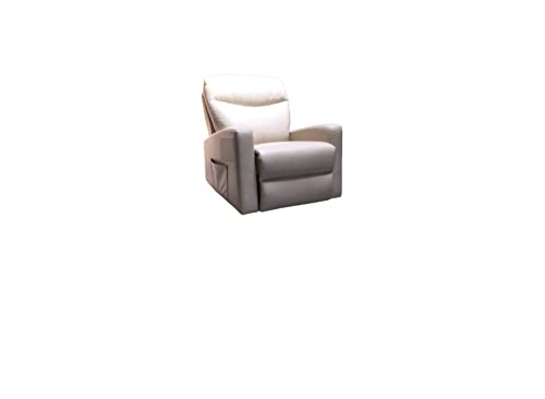 Image of IRS Cream Leatherette Motorized Recliner Chair