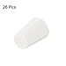uxcell 26Pcs Solid Rubber Stoppers, White 1# Tapered Lab Plugs Lab Seal Tube Stopper Plug for Industry and Laboratories, 19x14x26mm