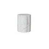 Creative Co-Op Elegant Marble Pinch Pot with Lid, White