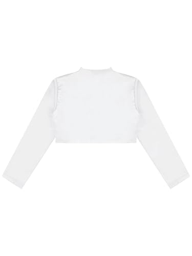 Linjinx Kids Girls Satin Bolero Shrug Jacket Cardigan Coat Wedding Party Bridesmaid Flower Girl Dress Cover Up4