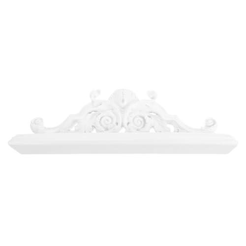 GRIRIW Estante de Pared Pequeño de Resina Blanca Estilo Europeo Estante Flotante Tridimensional para Decoración de Pared en Dormitorio Sala y Cocina para Almacenamiento