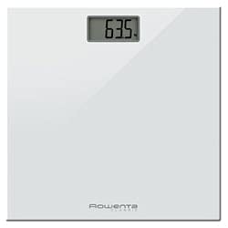 Rowenta Classic BS1131 - B�scula digital, con pantalla LCD, compacta, capacidad de 160 kg, plataforma de vidrio, apagado autom�tico e incluye pilas, color blanco