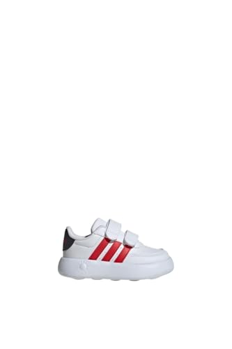 adidas Breaknet 2.0 Shoes Kids Sneakers for Unisex-Children, Cloud White Better Scarlet Carbon, 6.5 UK3