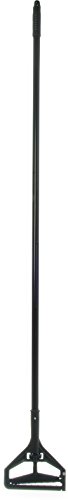 Image of CFS 3696800 Flo-Pac Quick Change Vinyl Coated Metal Handle with Plastic Head, 1 inch Diameter x 60 inch Length