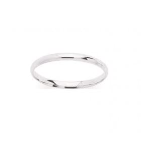 Alliance Mariage Or Blanc bague fine Samy 2 mm taille 48 pour femme et homme