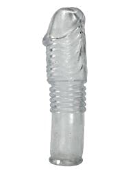 Capa peniana massageadora e lisa - 13cm transparente