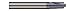 Micro 100 CREM-080-300 Corner Rounding End Mill, 1.5 mm Fl, 3 mm Radius, 0.13 mm Max Lead-in Lenght, 8 mm Shank Dia, 63 mm OAL, Uncoated