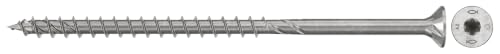 fischer Spanplattenschraube PowerFast II CTP 5,0 x 120 A2 100, Senkkopf, Innenstern-TX-Aufnahme, Teilgewinde, Edelstahl A2… – Ansicht 1