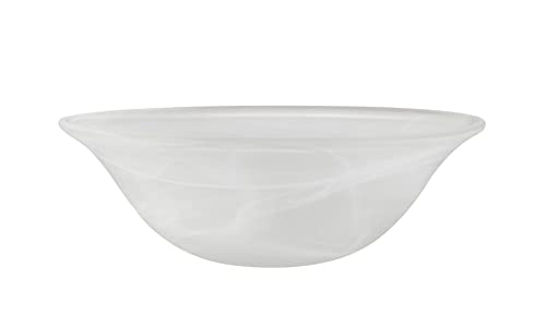 Image of Aspen Creative 23510-11,Alabaster Replacement Glass Shade for Medium Base Socket Torchiere Lamp, Swag Lamp and Pendant, 14 inch Diameter x 4-3 /4 inch High.