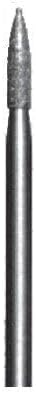 F45 - 100 Grit Diamond Bur - 3/32 Shank (Made In USA) - Flame Shape - Approximately 0.7mm diameter tip, 2.2mm diameter base x 8mm head length by LASCO