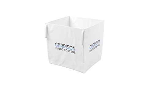 Garrison Flood Oversized Sand Filled Flood Control Barrier. 3ft Length x 3ft Width x 40in Height Beluga Concertina Style FIBC Bag - 50/Pack for Levee Building and Water Diversion.