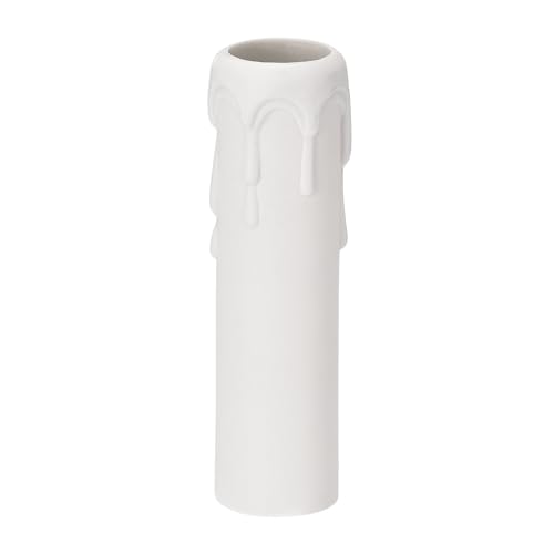 Douilles bougies E14 plastique blanc 25x100 mm pour remplacer vos vieux cache-douilles jaunis
